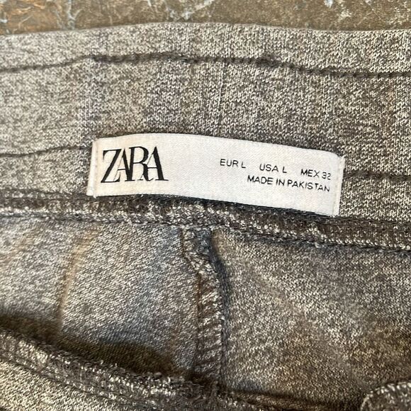 Zara Essentials Men's Joggers Sweatpants Gray Size Large - Picture 2 of 10